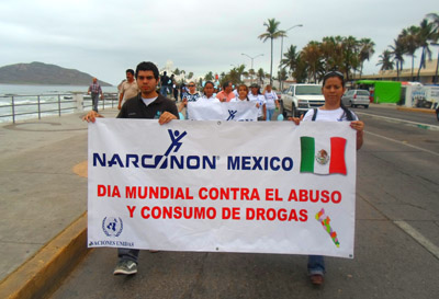 Narconon Mexico en una marcha contra las drogas -2012