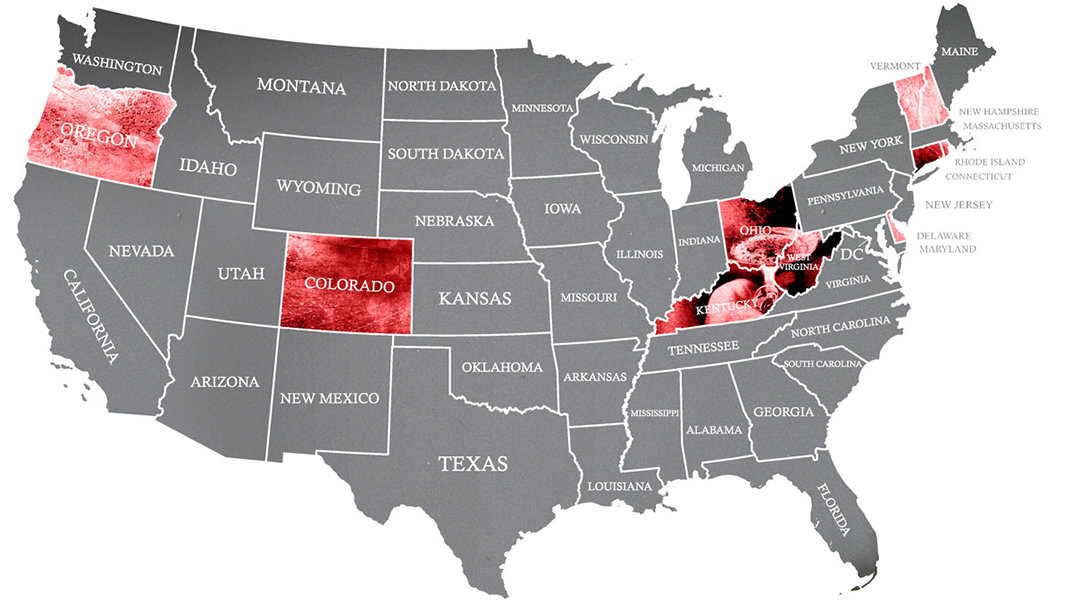 US Problematic states map.