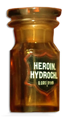 bottle of prescription heroin