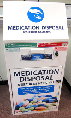 Medication disposal container.